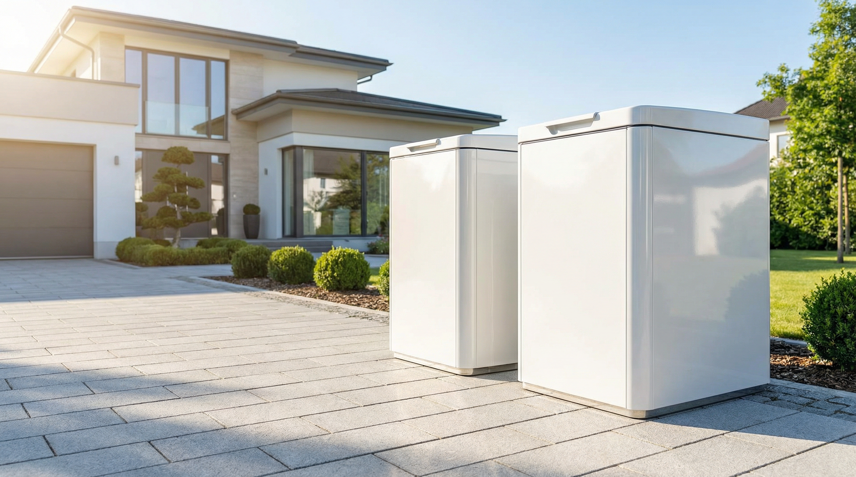 Spotlessly clean residential bins at a luxury home